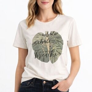 “Inhale Exhale Just Breathe” Mothership Boutique Custom Graphic Tee Unisex Small